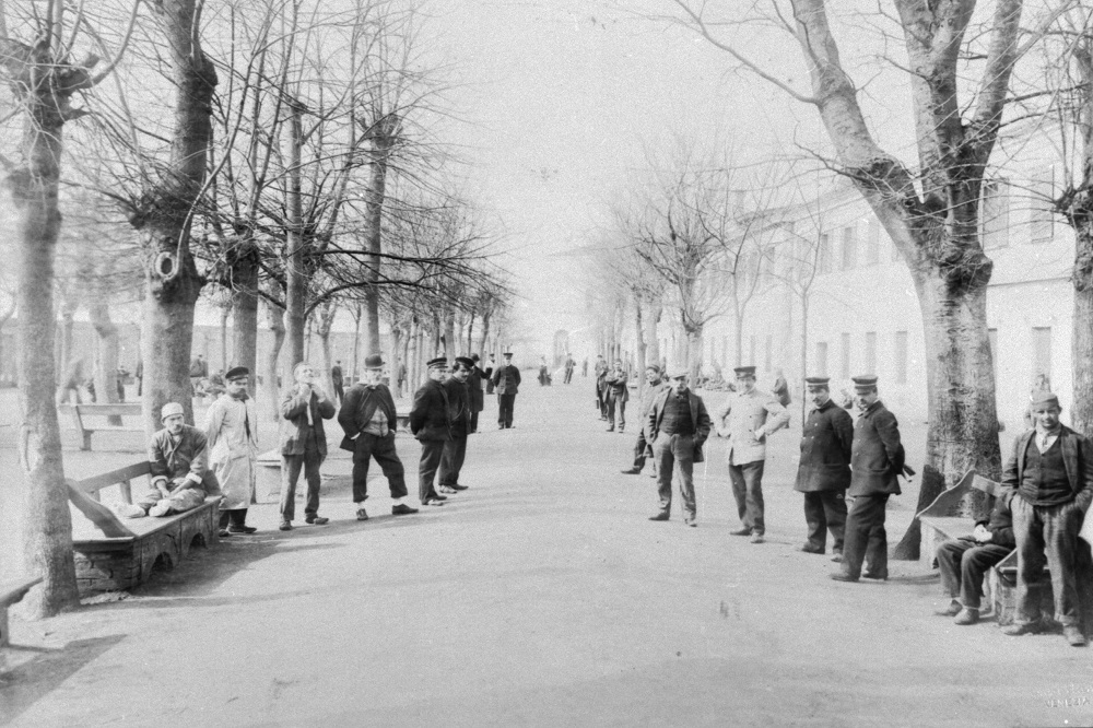 Pavilion and courtyard of tranquil patients San Servolo Venice