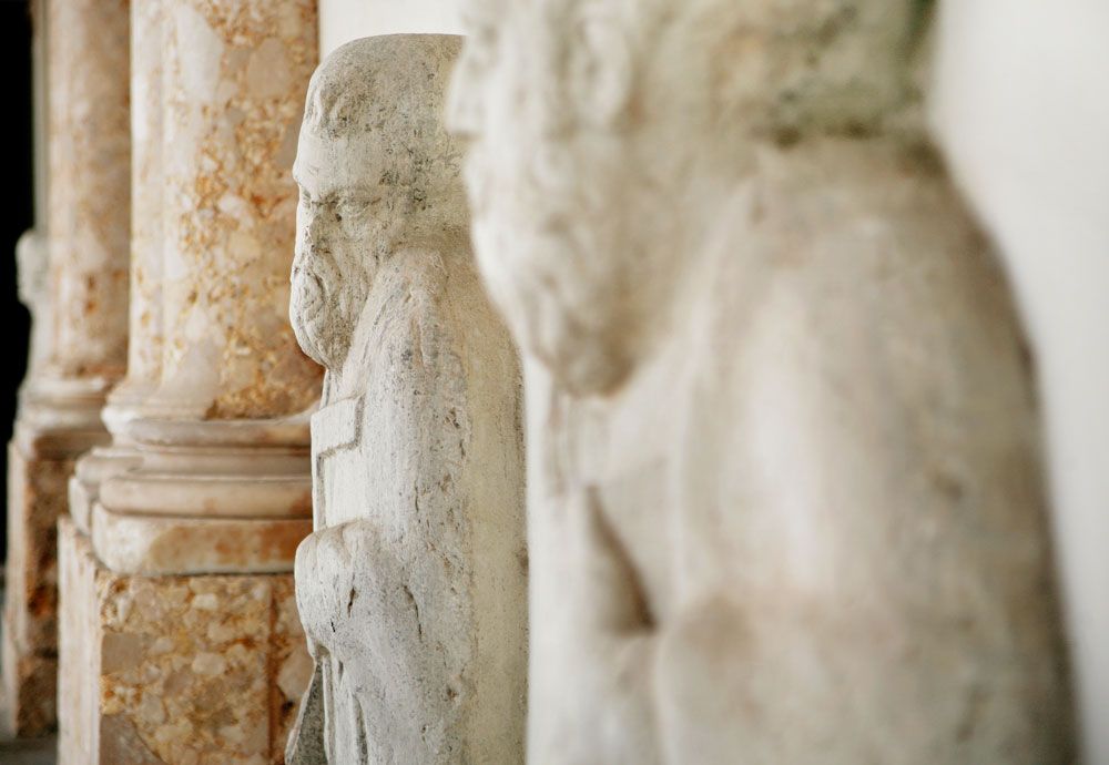 Detail of the church, Island of San Servolo, Venice.