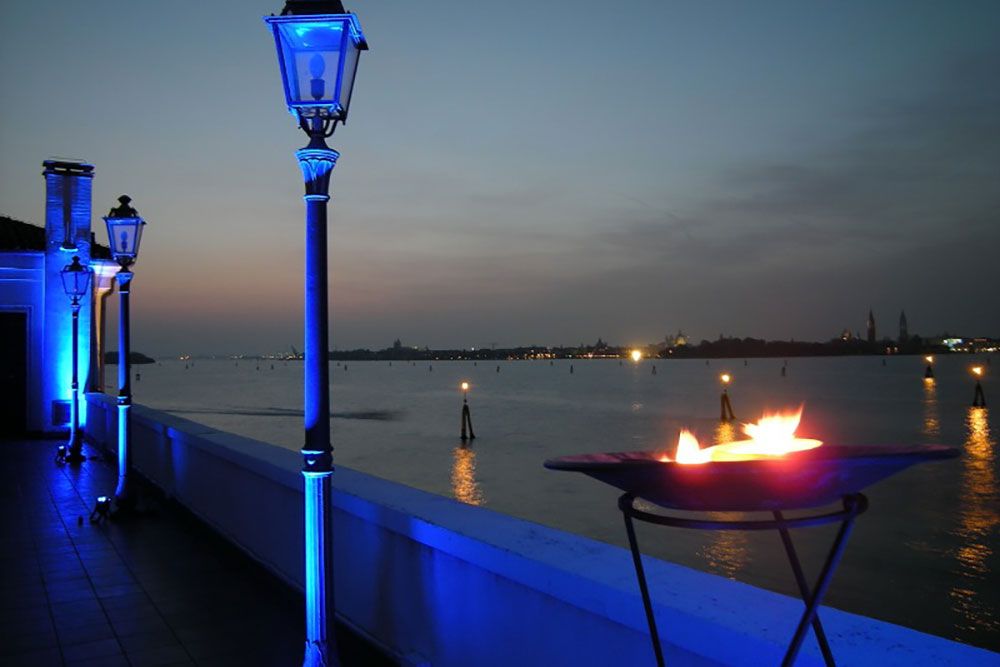 Terrace with a view of Saint Mark's - San Servolo Island, Venice Italy 
