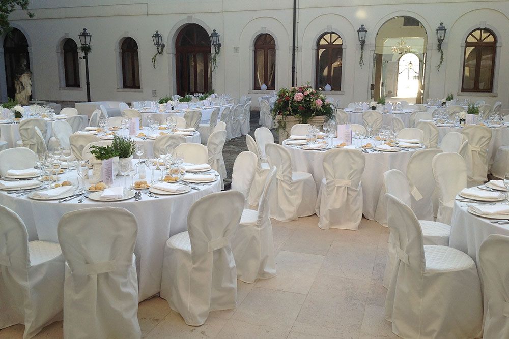 Church Cloister - event location, San Servolo Island, Venice Italy 