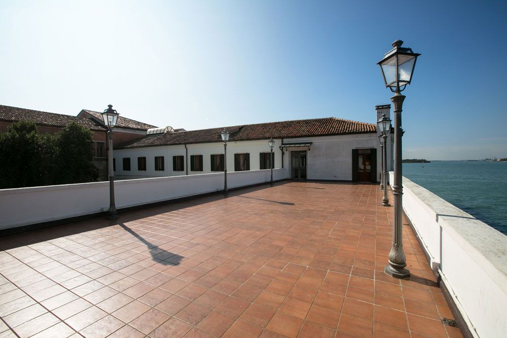 Terrace with a view of Saint Mark's - San Servolo Island, Venice Italy 